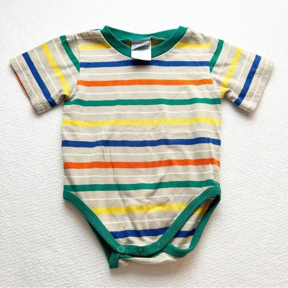 Okie Dokie Colorful Striped Bodysuit